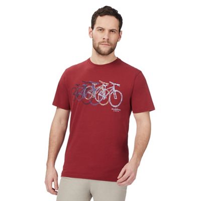 Big and tall red bike print t-shirt